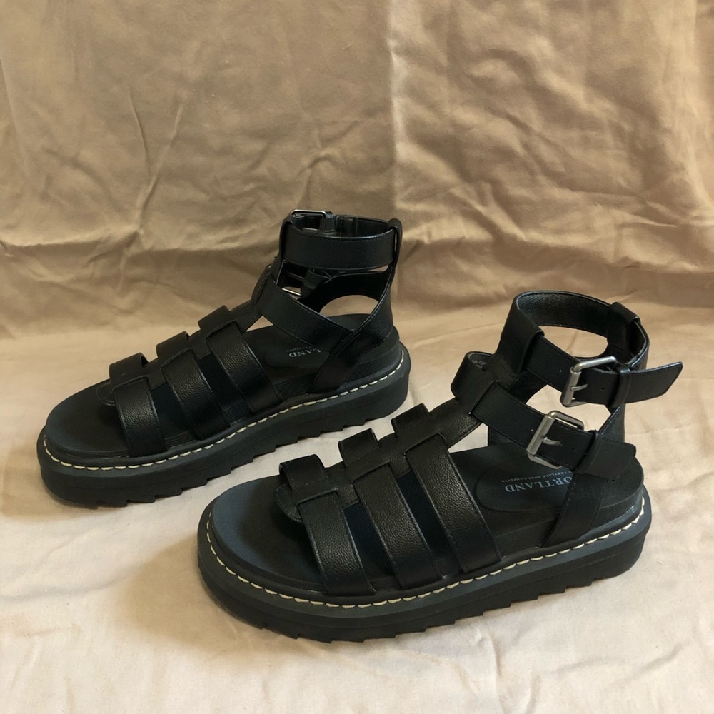 Portland Black Sandals 7.5